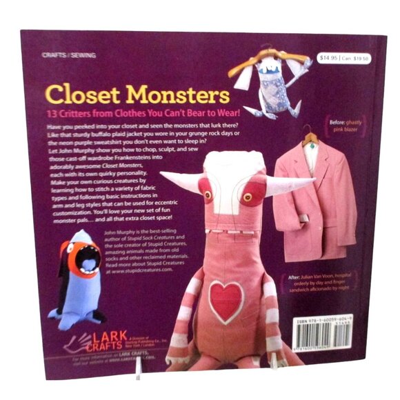 Closet Monsters Stitch Creatures From Clothing You Dont Want Craft Sewing Book - Picture 2 of 3